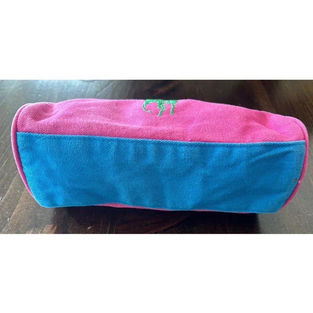 Ralph Lauren Fragrances Toiletry Cosmetic Bag Canvas Large Green Polo Pony Logo